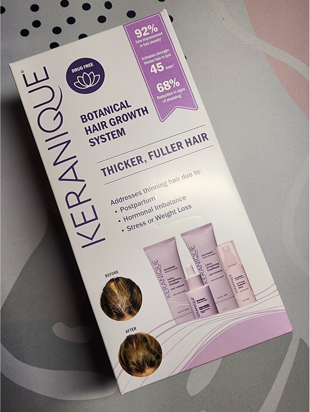 KERANIQUE - Botanical Hair Growth System - 4 Piece Set